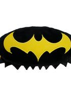Dog Toy Squeaker Plush - DC Legion of Super-Pets Batman Dog Ace the Bat Hound Bat Logo with Cape Black Yellow