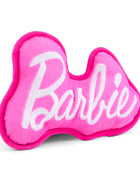 Dog Toy Squeaker Plush - Barbie Autograph Script Pink/White