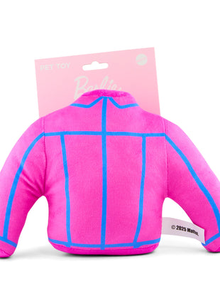 Dog Toy Squeaker Plush - Barbie Jacket Replica Pink/Blue