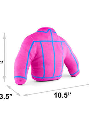 Dog Toy Squeaker Plush - Barbie Jacket Replica Pink/Blue