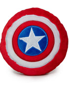 Dog Toy Squeaky Plush - Captain America Shield Red White Blue White