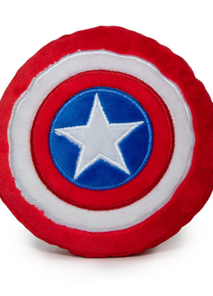 Dog Toy Squeaky Plush - Captain America Shield Red White Blue White