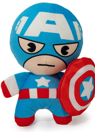 Dog Toy Squeaky Plush - Kawaii Captain America Standing Pose