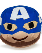 Dog Toy Ballistic Squeaker - Captain America Smiling Face Round Blue