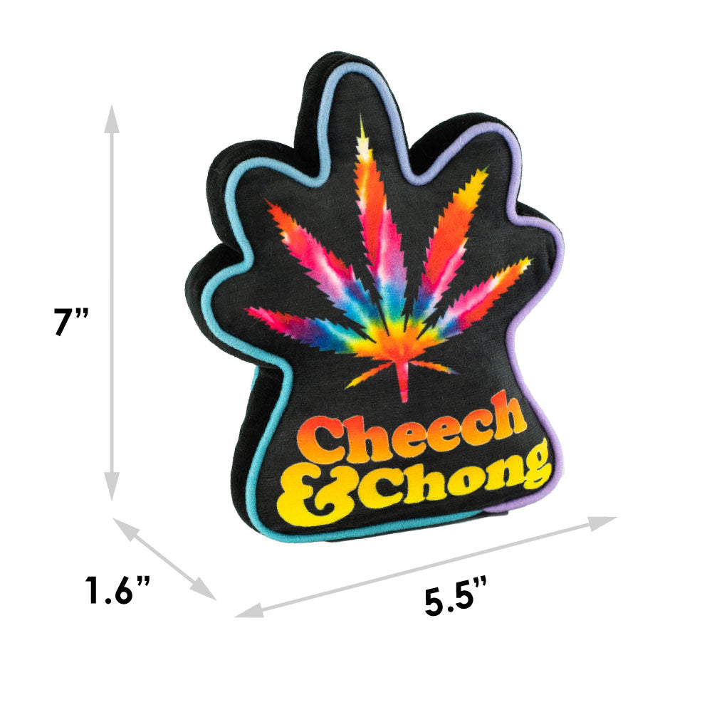 Dog Toy Squeaker Plush - CHEECH & CHONG Faces Smokey Tie Dye Pot Leaf