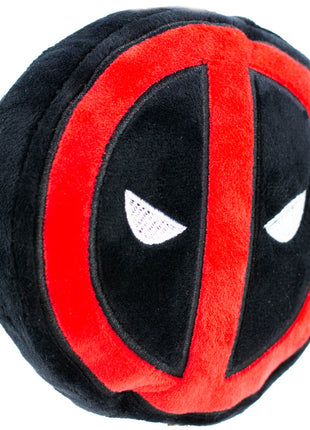 Dog Toy Squeaky Plush - Deadpool Logo Black Red White