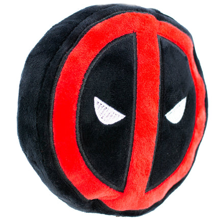 Dog Toy Squeaky Plush - Deadpool Logo Black Red White
