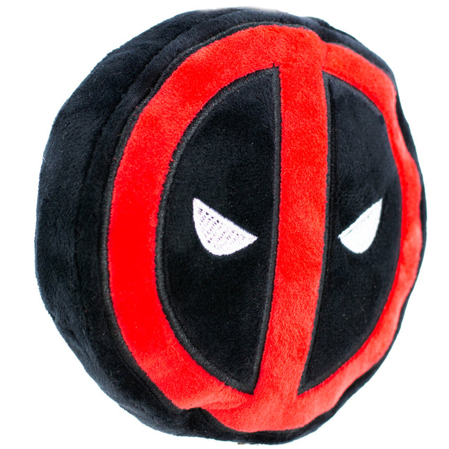 Dog Toy Squeaky Plush - Deadpool Logo Black Red White