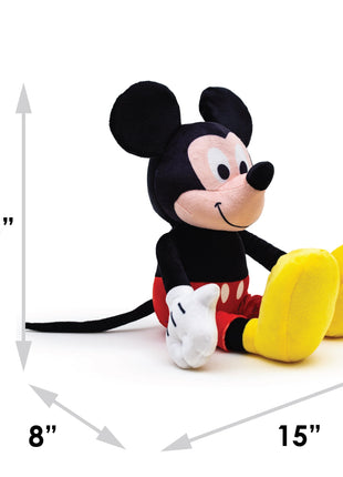Dog Toy Squeaker Plush - Mickey Mouse Full Body Sitting Pose