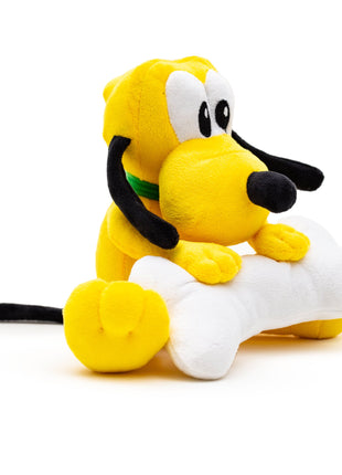 Dog Toy Squeaker Plush - Disney Pluto with Bone Sitting Pose