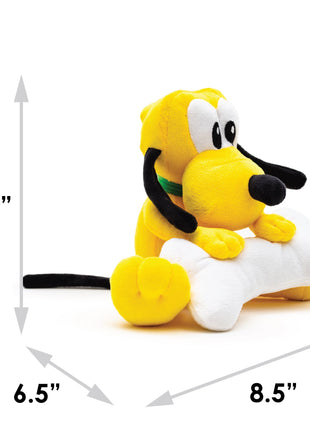 Dog Toy Squeaker Plush - Disney Pluto with Bone Sitting Pose