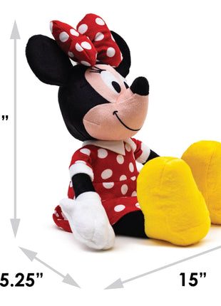 Dog Toy Squeaker Plush - Disney Minnie Mouse Smiling Sitting Pose