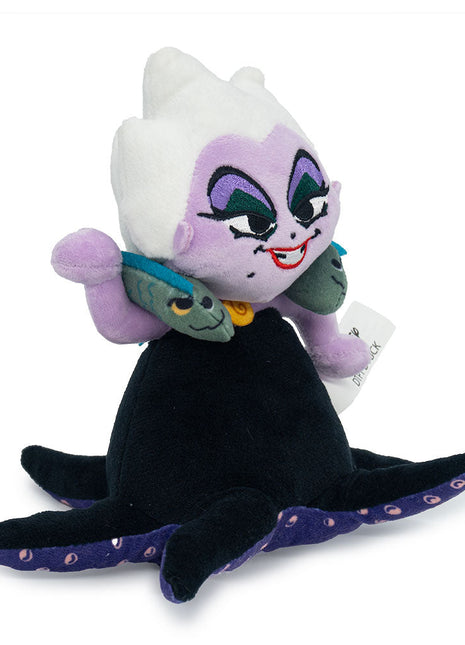 Dog Toy Squeaker Plush - The Little Mermaid Villain Ursula Full Body Pose with Flotsam and Jetsam