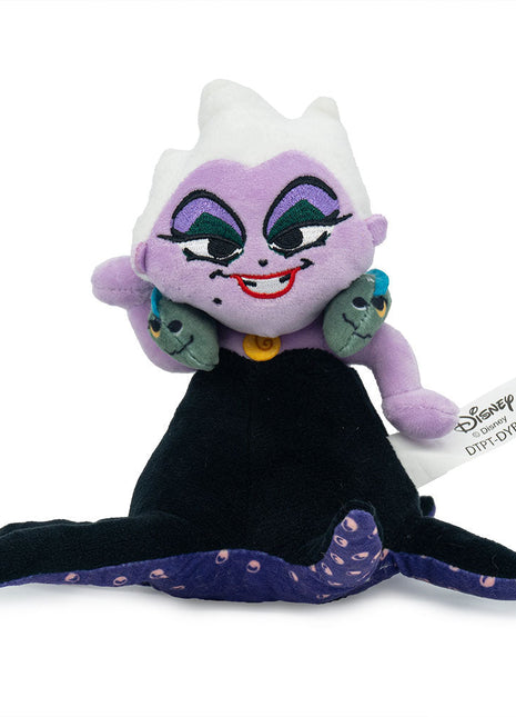 Dog Toy Squeaker Plush - The Little Mermaid Villain Ursula Full Body Pose with Flotsam and Jetsam