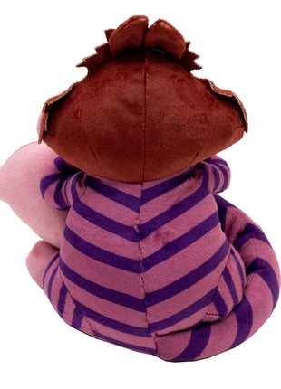 Dog Toy Squeaker Plush - Alice in Wonderland Cheshire Cat Sitting Full Body Pose
