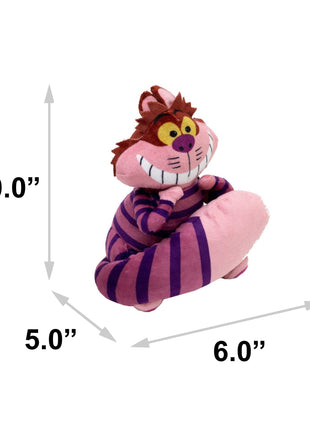 Dog Toy Squeaker Plush - Alice in Wonderland Cheshire Cat Sitting Full Body Pose