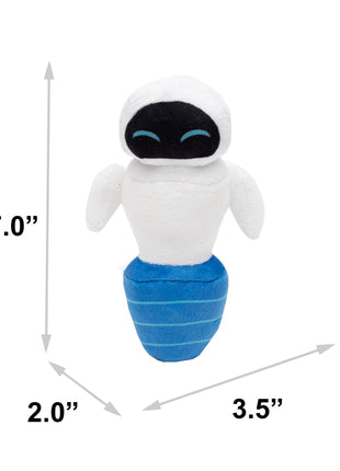 Dog Toy Squeaker Plush - Pixar Wall-E EVE Robot Full Body Pose