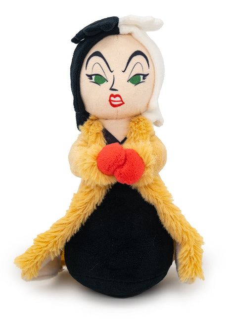 Dog Toy Squeaker Plush - One Hundred and One Dalmatians  Villain Cruella de Vil Full Body Standing Pose