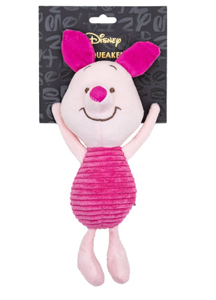 Dog Toy Squeaker Plush - Winnie the Pooh Piglet Arms Up Sitting Pose