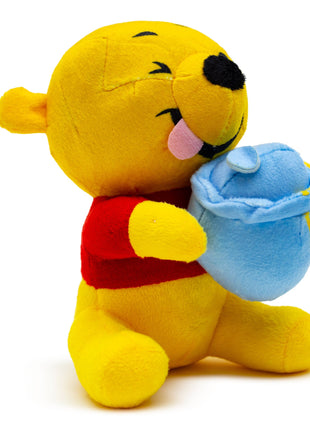 Dog Toy Squeaker Plush - Winnie the Pooh Winking Hunny Pot Sitting Pose