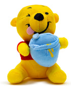 Dog Toy Squeaker Plush - Winnie the Pooh Winking Hunny Pot Sitting Pose