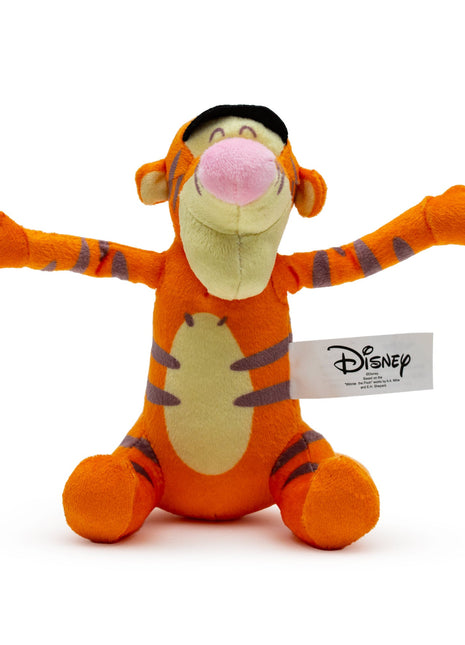 Dog Toy Squeaker Plush - Winnie the Pooh Tiggers Arms Up Sitting Pose