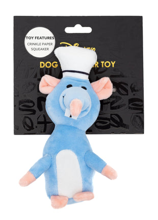 Dog Toy Squeaker Plush - Ratatouille Chef Remy Rat Full Body Pose