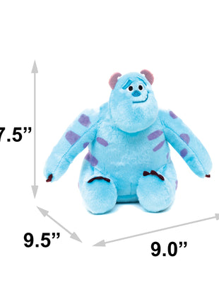 Dog Toy Squeaker Plush - Monsters, Inc. Furry Sulley Full Body Sitting Pose