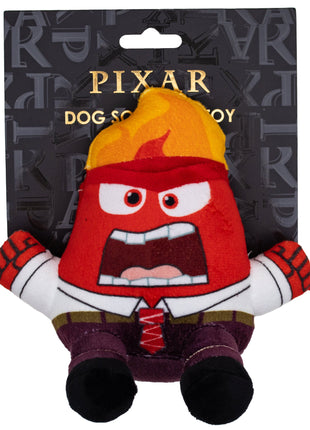 Dog Toy Squeaker Plush - Inside Out Anger Full Body Sitting Pose