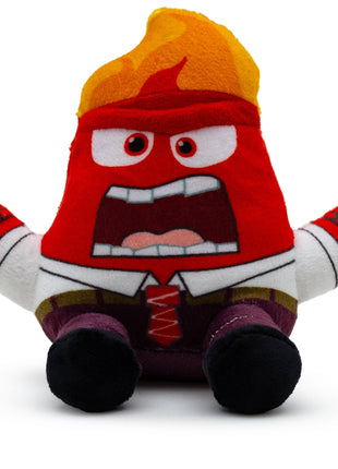 Dog Toy Squeaker Plush - Inside Out Anger Full Body Sitting Pose