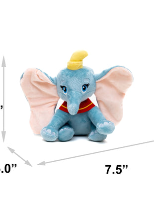 Dog Toy Squeaker Plush - Dumbo Full Body Sitting Pose Gray