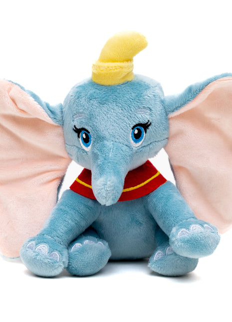 Dog Toy Squeaker Plush - Dumbo Full Body Sitting Pose Gray