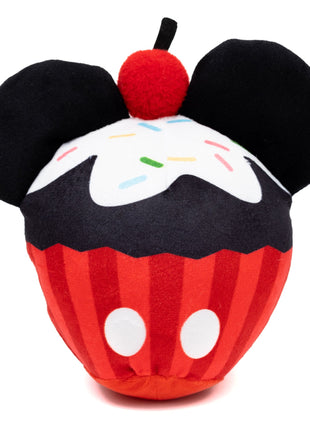 Dog Toy Squeaker Plush - Mickey Mouse Cupcake with Ears Red