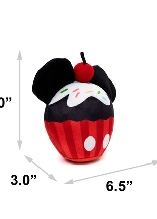 Dog Toy Squeaker Plush - Mickey Mouse Cupcake with Ears Red