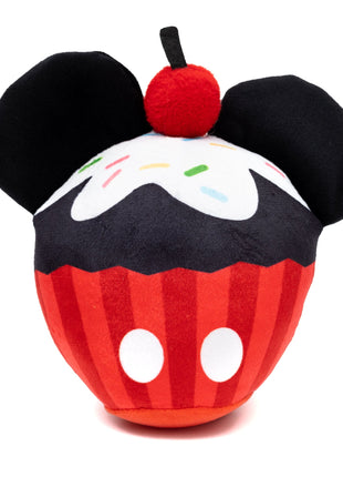 Dog Toy Squeaker Plush - Mickey Mouse Cupcake with Ears Red