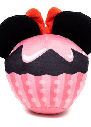 Dog Toy Squeaker Plush - Minnie Mouse Cupcake with Ears and Bow