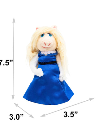 Dog Toy Squeaker Plush - The Muppets Miss Piggy Blue Gown Full Body Pose