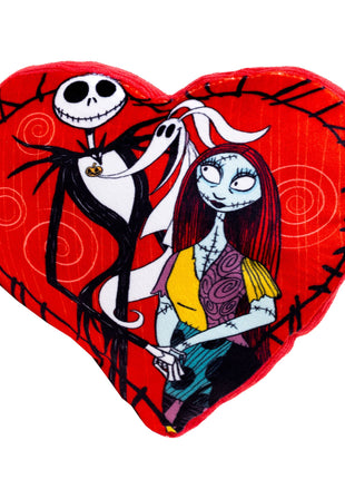 Dog Toy Squeaker Plush - The Nightmare Before Christmas Jack and Sally Heart Pose