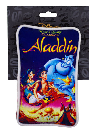 Dog Toy Squeaker Plush - Disney Aladdin VHS Tape Replica