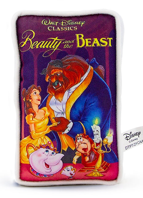 Dog Toy Squeaker Plush - Disney Beauty and the Beast VHS Tape Replica