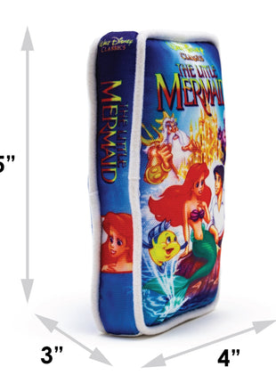 Dog Toy Squeaker Plush - Disney The Little Mermaid VHS Tape Replica