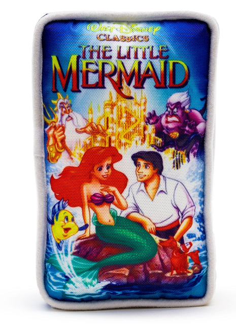 Dog Toy Squeaker Plush - Disney The Little Mermaid VHS Tape Replica