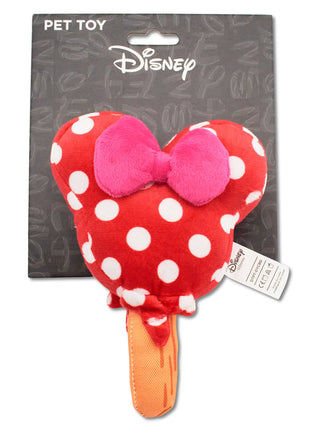 Dog Toy Squeaker Plush - Minnie Mouse Ice Cream with Ears and Bow Red - Pup List