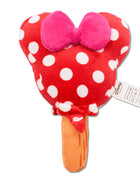 Dog Toy Squeaker Plush - Minnie Mouse Ice Cream with Ears and Bow Red - Pup List