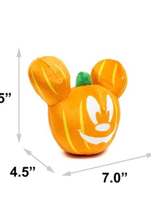 Dog Toy Squeaker Plush - Disney Halloween Mickey Mouse Pumpkin Face