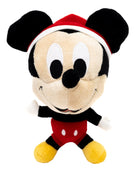 Dog Toy Squeaker Plush - Mickey Mouse Santa Hat Full Body Pose
