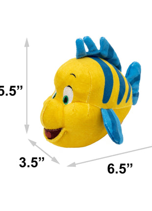 Dog Toy Squeaker Plush - The Little Mermaid Flounder Full Body Pose