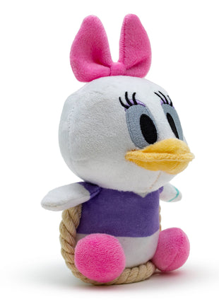 Dog Toy Squeaker Plush with Rope - Disney Daisy Duck Chibi Sitting Pose
