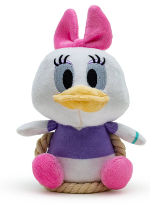 Dog Toy Squeaker Plush with Rope - Disney Daisy Duck Chibi Sitting Pose