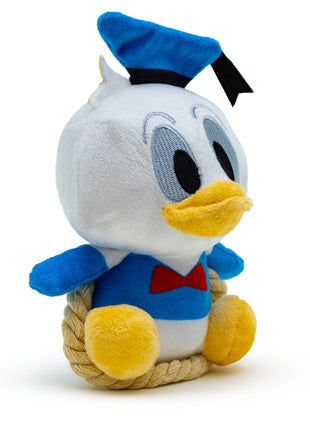 Dog Toy Squeaker Plush with Rope - Disney Donald Duck Chibi Sitting Pose